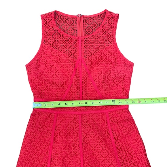 Skies are Blue sleeveless red lace aline summer party event dress size small - Picture 13 of 13